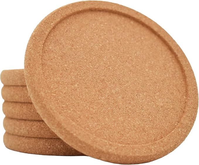 Cork Coasters for Drinks Absorbent by Unknown