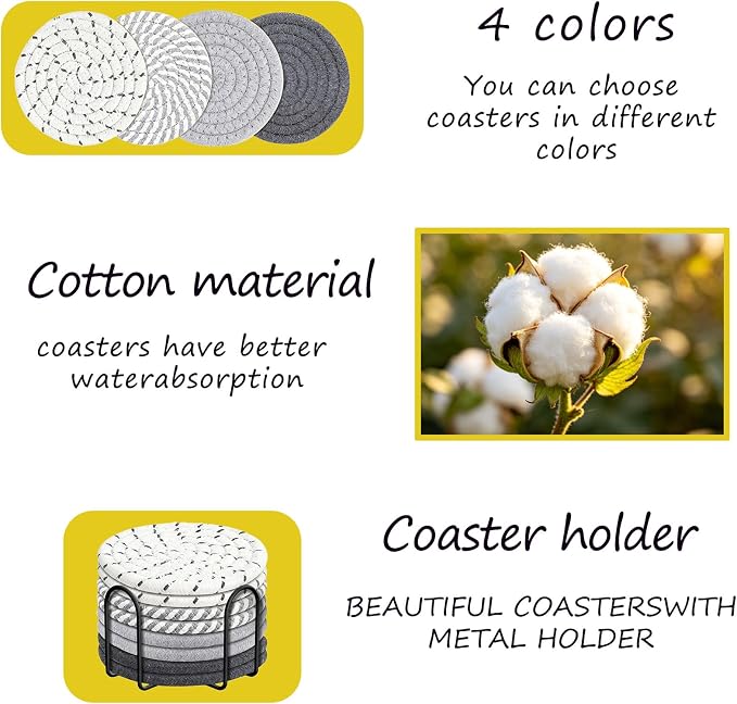 Coasters Set of 8 for Drinks - Image 4