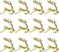 Christmas Gold Deer Napkin Rings Set of 12 by Kintyno