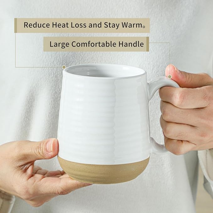 Hasense Coffee Mugs Set of 6, 15 oz Ceramic Coffee Cups - Image 5