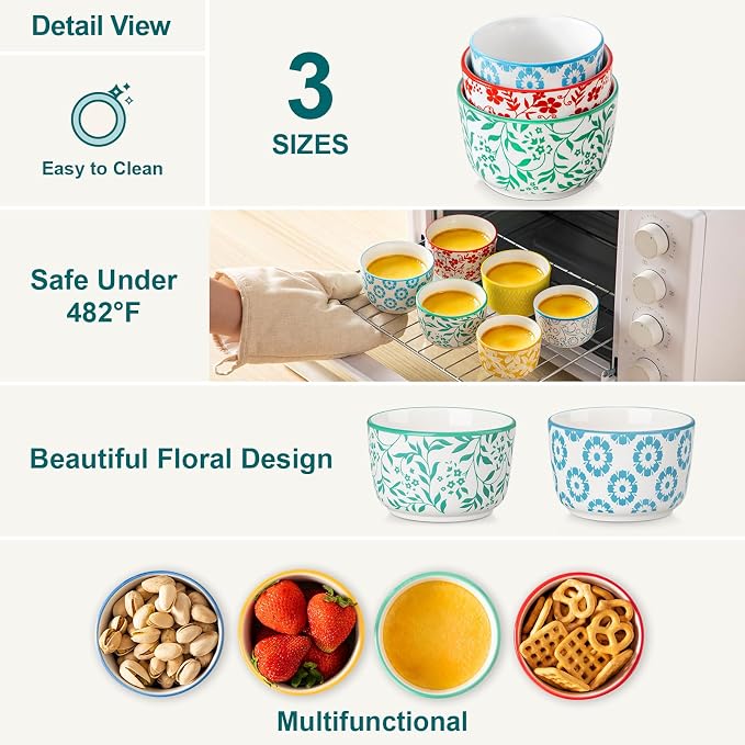 vancasso Selene 6 Oz Porcelain Ramekins Set of 6 - Image 8