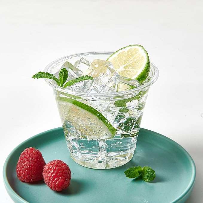 Turbo Bee 300 Pack 9oz Clear Plastic Cups, Disposable Crystal Drinking Cups - Image 2
