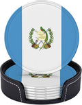 6 Pack Guatemala Flag Leather Coaster by GTEVUTS