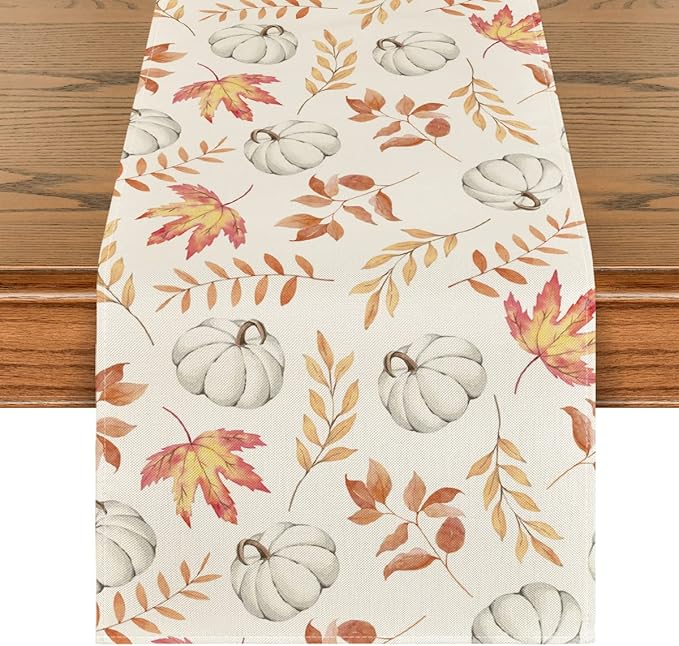 Artoid Mode 210 GSM Fall Table Runner 13x48 Inch Home Party Decor | Orange by ArtoidMode
