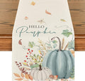 Artoid Mode 210 GSM Fall Table Runner 13x90 Inch Home Party Decor | Aqua Hello by ArtoidMode
