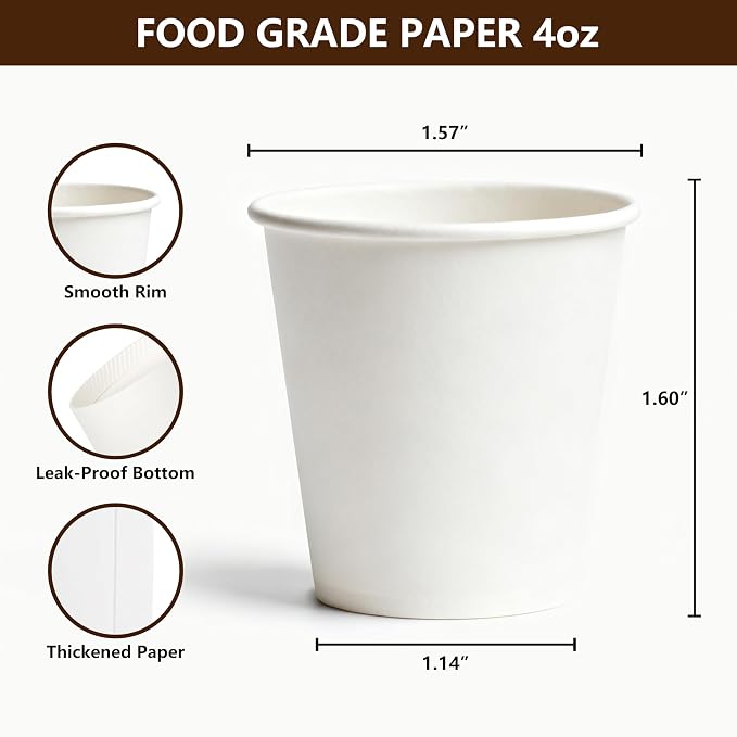 TashiBox 4 oz Thick Espresso Cups Travel to Go - Image 2