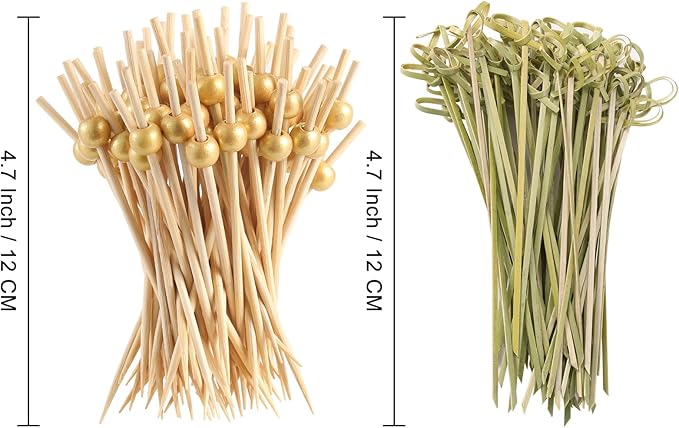 Disposable Charcuterie Cups 120 PCS with 200PCS Sticks and 120PCS Bags, 14 oz Kraft Paper Snack Boxes Appetizers Cup French Fry Holder with Cocktail Skewers Toothpicks Tooth Picks, Black