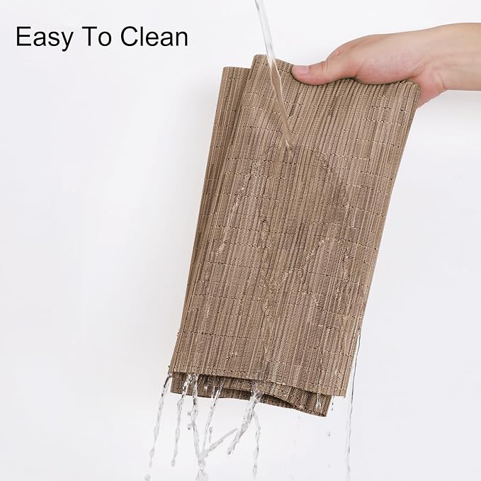 Table Runner 72 Inches Long, Vinyl Woven Heatproof Table Runners | Washable - Image 3