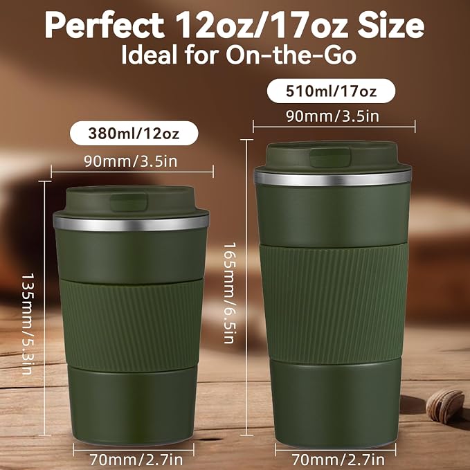 17OZ Travel Coffee Mug Insulated Coffee Cup - Image 2
