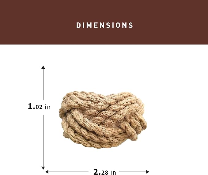Jute Napkin Rings Set of 4 | Elegant Woven Nautical Napkin Rings | 100% Natural - Image 4