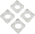 SARO LIFESTYLE Double Block Crystal Glass Napkin Ring by SaroLifestyle