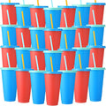 Honeydak 30 Pack Tumbler with Straw and Lid Bulk Cups by Honeydak