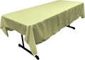 LA Linen Polyester Poplin Washable Rectangular Tablecloth, Stain and Wrinkle Resistant Table Cover 60x90, Fabric Table Cloth for Dinning, Kitchen, Party, Holiday 60 by 90-Inch, Sage