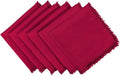 DII Everyday Collection, Fringed Solid Tabletop, Napkin Set, 6 Piece by DII
