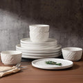 Dinnerware sets plates and bowls sets modern plates,Ceramic Dinnerware Sets,12 Pieces Porcelain Lightweight Plates,Scratch Resistant Dish Set (style - 9, 4 - Set (12pcs))