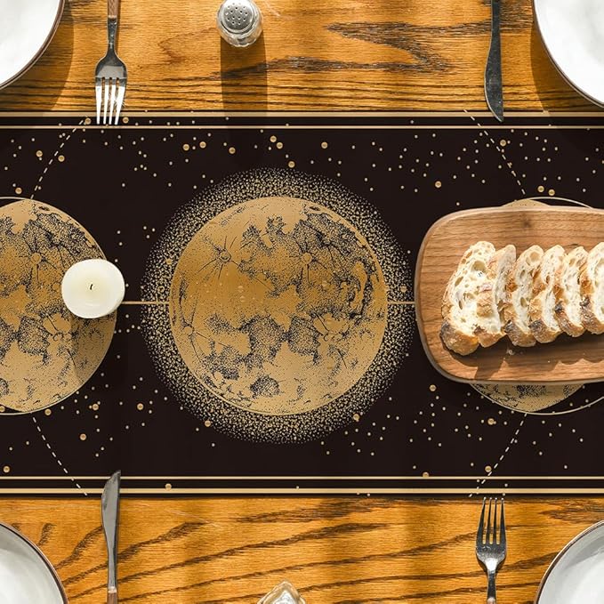 Artoid Mode Astrology Moon Magic Art Table Runner, Seasonal Mystical Gothic - Image 3