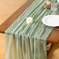 Cheesecloth Table Runner Summer Boho Wedding Shower Party Home Decor | Sage by Socomi