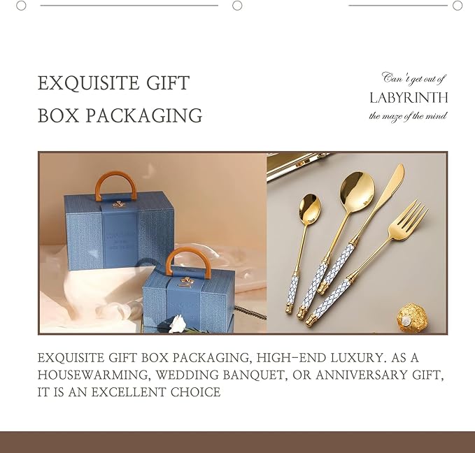 40-piece Silverware Set With Ceramic Handle, Premium Food Grade Stainless Steel Flatware Sets, Mirror Polished Cutlery Set, Dishwasher Safe (for 8 People)