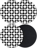 Black White Minimalist Coasters Set of 4, Absorbent Coasters by Unknown