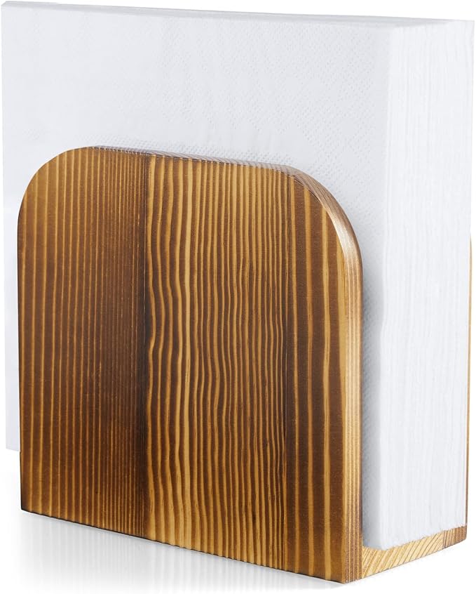 ALELION Brown Wood Napkin Holder by ALELION