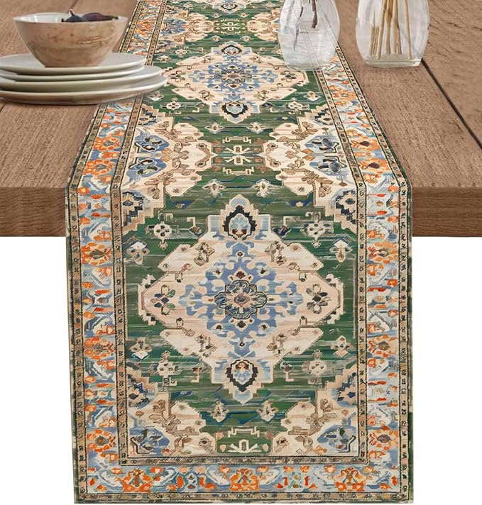Boho Table Runners 36 Inches Long, Vintage Western Kitchen Dining Tables by Unknown