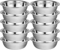 10 Pack 10.24 x 2.76 Inch Stainless Steel Mixing Bowls by Unknown
