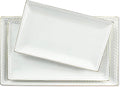 Kassel Ceramic Serving Platter Set | 14”/12”/10” Rectangular Serving Trays for Entertaining at Parties and Weddings | Oven Safe Large Serving Trays for Tacos, Steak and Cake