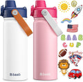 baab 18oz Kids Insulated Water Bottle 18/8 Stainless Steel Kids Cup 2 Pack | by baabKidWatterBottle