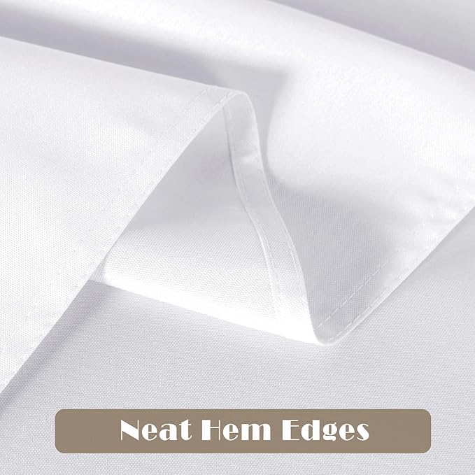 sancua 10 Pack White Tablecloth 60 x 84 Inch, Rectangle Table Cloth for 4ft Tables - Stain and Wrinkle Resistant Washable Polyester Table Cover for Dining Wedding Banquet Party Buffet Restaurant