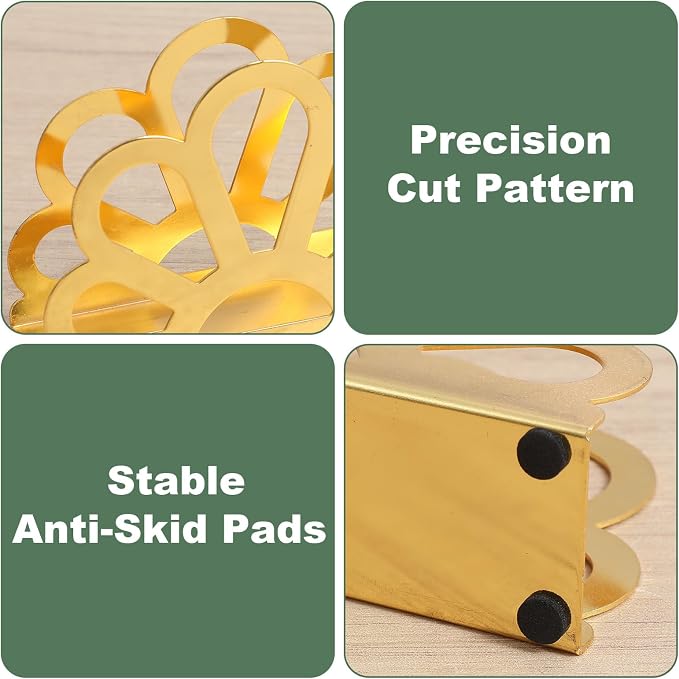 2 PCS Gold Standing Napkin Holder - Image 7