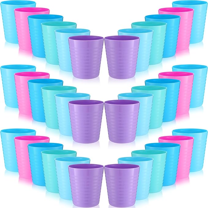 Eccliy 36 Pcs Kids Cups Bulk, 8 oz Plastic Toddler Drinking Cups Unbreakable by Eccliy