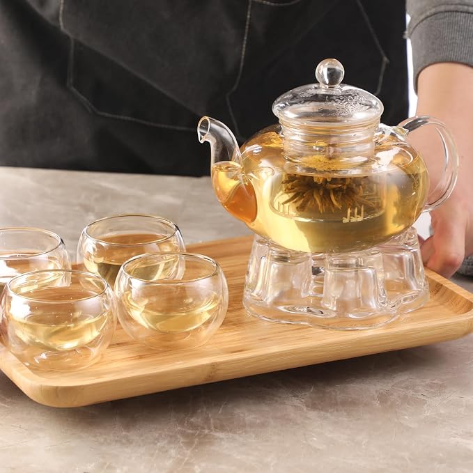 Glass Teapot Set, 34OZ/1000ML Glass Tea Kettle - Image 4