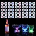 50 PCS LED Coaster, Light Up Coasters for Drinks, Liquor Bottle Lights Stickers Coasters, Flash Light Up Bar Coaster for Club, Bar, Party, Wedding Decor