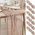 Asee'm 6pcs Nude Pink Cheesecloth Table Runner Summer Boho Rustic 10FT | Fall by Aseem