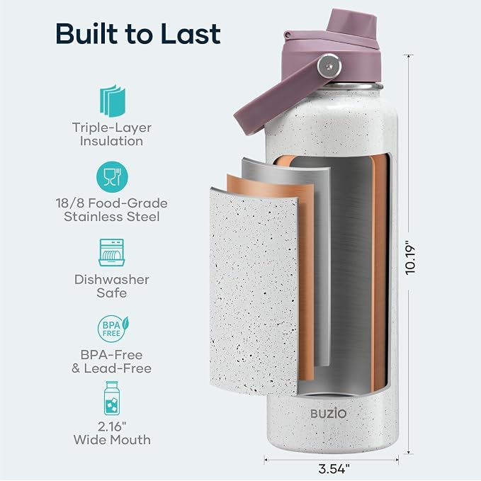 BUZIO Triple Wall Vacuum Water Bottle - Image 4