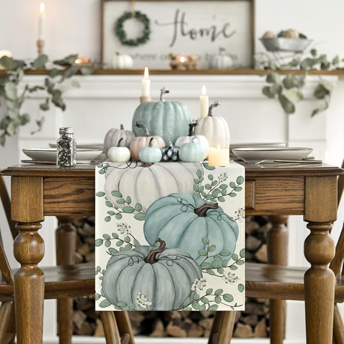 Artoid Mode 210 GSM Fall Table Runner 13x120 Inch Home Party Decor | Pumpkins - Image 2