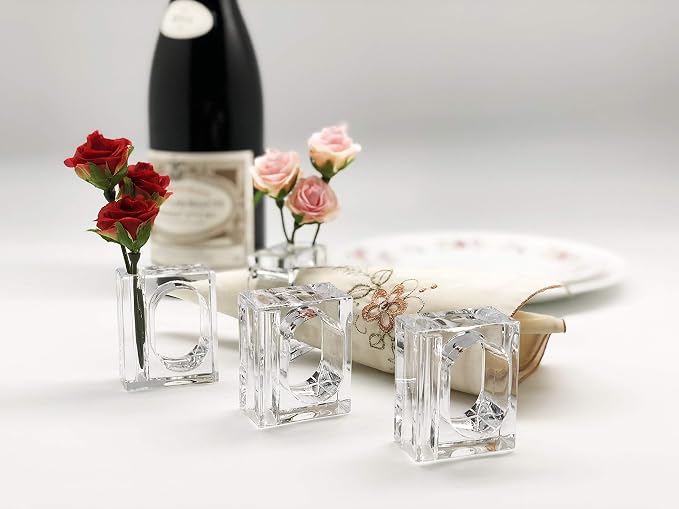 Set of 4 Napkin Rings Bud Vase Flower Holder, 100% FDA Compatible Food - Image 3