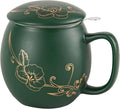 Yundu 12 OZ Ceramic Mug with Lid & Tea Strainer by YunduHome