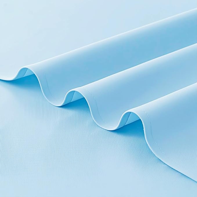 FOLINS&HOME Baby Blue Waterproof Decorative Table Runner 108 Inches Long | - Image 5