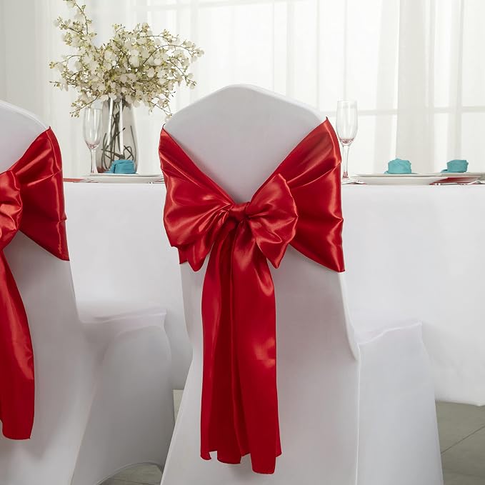 Horbaunal 12 Pack Red Satin Table Runner 12 x 108 Inch | Smooth Table Runners - Image 3