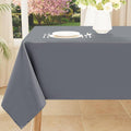Smiry Rectangle Table Cloth, Waterproof Anti-Scratch Polyester Tablecloth, Decorative Washable Fabric Table Cover for Dining, Buffet, Parties and Outdoor, 60x102, Grey