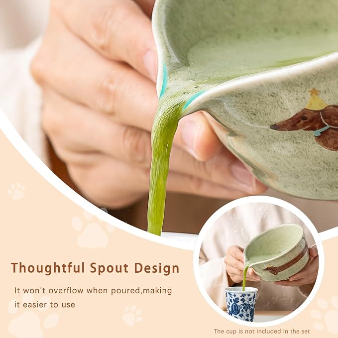 Matcha Set with Dog Pattern, 17 OZ Matcha Bowl, Matcha Kit - Image 5