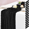 15 Pack Black Table Runner 17 x 108inch Cheesecloth Table Runner Boho Gauze by Lumaycens