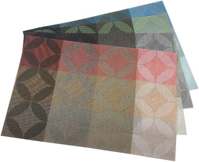 Gugrida Kitchen Placemats - Heat-Resistant, Stain-Resistant, Non-Slip Set of 6 (30x45 cm, Red)