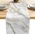 Marble Table Runner 13x36 Inch Gold Grey Table Dresser Runners Modern Table by LXXTK