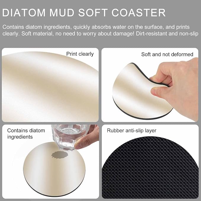Ombre Beige Coasters Set of 4, Modern Minimalist Geometric Gradient Color - Image 9
