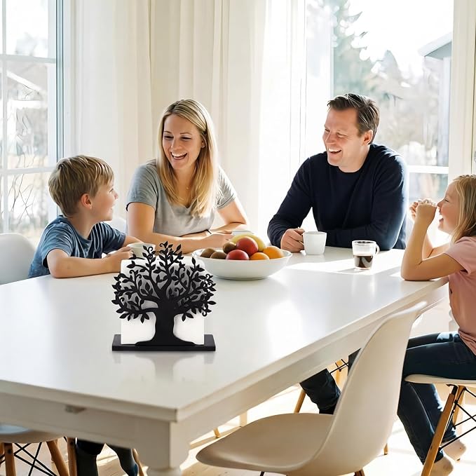 Tree of Life Napkin Holder for Tables Black Tree Napkin Holder Wooden Cocktail - Image 5