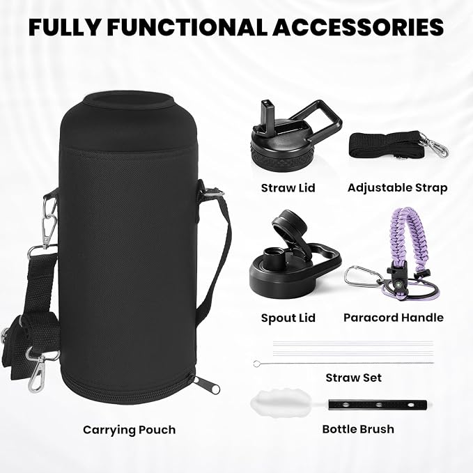 RAYMYLO Insulated Water Bottle 87 oz, Triple Wall Vacuum Stainless Steel | - Image 7