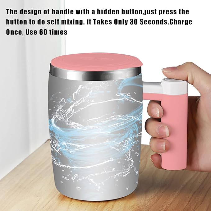 Self Stirring Mug, Rechargeable Auto Magnetic Coffee Mug - Image 4