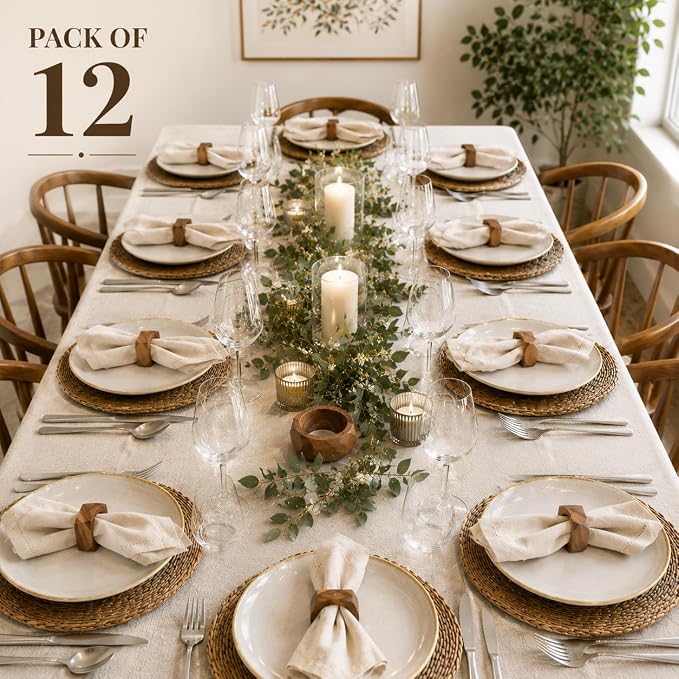 Wooden Napkin Rings Set of 12 Fall Decor - Image 6